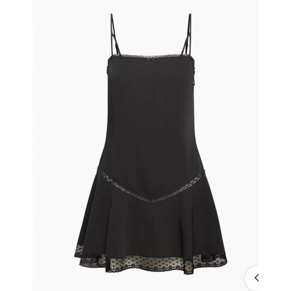 Aritzia Dresses & Skirts - Aritzia Wilfred Nettare Black Mini Slip Dress